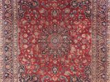 9×12 Red oriental Rugs Floral 9×12 Mashad Persian area Rug