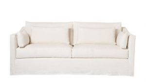 A Rudin sofa 2672 Rebecca Deluxe 84 sofa Slipcovered by Cisco Brothers Living Rooms