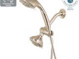 A112 18.1 M Shower Head Glacier Bay 5 Spray Hand Shower and Showerhead Combo Kit In Brushed