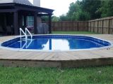 Above Ground Pool Floor Padding Countersunk Above Ground Pool with Deck Gives the Feel Of An