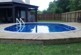 Above Ground Swimming Pool Floor Padding Countersunk Above Ground Pool with Deck Gives the Feel Of An