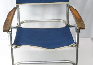 Academy Sports Folding Chairs Vtg Aluminum Folding Chair Us Navy Anchor Print Fold Up Blue Canvas