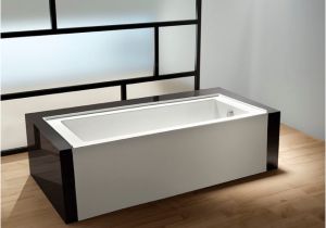 Acrylic Alcove Bathtubs 60" Contemporary Alcove Acrylic Bathtub