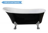 Acrylic Bathtubs Canada 63 In Clawfoot Freestanding Bathtub Acrylic Black Dk