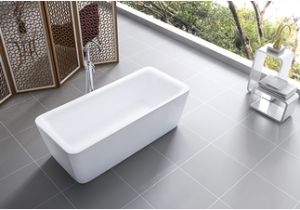Acrylic Bathtubs Materials Baolong Rectangle Freestanding Bathtub Use Good Quality