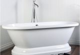 Acrylic Bathtubs On Sale Shop Contemporary Double Ended 67 Inch Acrylic Pedestal