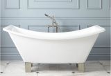 Acrylic Footed Bathtubs 66" Catherine Acrylic Double Slipper Footed Tub Modern