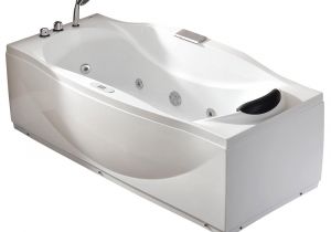 Acrylic Jetted Bathtub 6 Ft Left Drain Acrylic White Whirlpool Bathtub W Fixtures