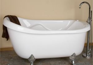 Acrylic Jetted Bathtub 67" Anelle Acrylic Clawfoot Slipper Whirlpool Bath Tub