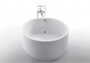 Acrylic Round Bathtubs Modern Bathroom Set White Free Standing Round Acrylic Bath
