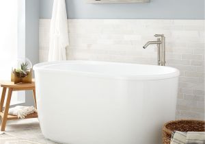Acrylic soaker Bathtubs 55" Vada Acrylic soaking Tub Bathroom