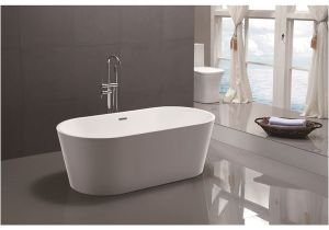 Acrylic soaker Bathtubs Shop Vanity Art 59 Inch Freestanding White Acrylic soaking