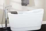 Acrylic soaker Bathtubs Signature Hardware 55" Emeigh Acrylic Freestanding Tub No