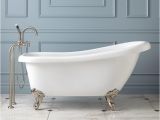 Acrylic Whirlpool Bathtubs 67" Anelle Acrylic Slipper Clawfoot Whirlpool Tub Bathroom