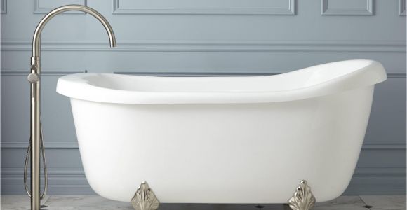 Acrylic Whirlpool Bathtubs 72" Sheba Acrylic Double Slipper Tub Bathroom