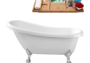 Acrylic Whirlpool Bathtubs Ariel 66 9 In Acrylic Clawfoot Whirlpool Bathtub In White