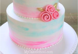 Advanced Cake Decorating Classes Near Me Watercolor buttercream A Cake Decorating Video Pinterest Cake