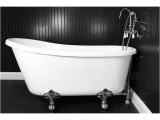 Alcove Bathtub 58 Inches Long Shop Spa Collection 58 Inch Swedish Slipper Clawfoot Tub