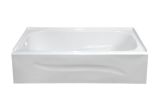 Alcove Bathtub 59 Style Selections 59 875 In White Acrylic Rectangular Left