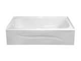Alcove Bathtub 59 Style Selections 59 875 In White Acrylic Rectangular Left