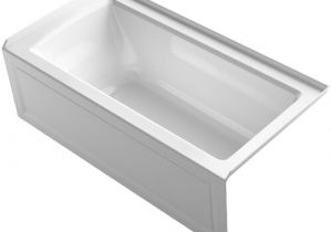 Alcove Bathtub Right Hand Drain Kohler Archer 60" X 30" Alcove Bathtub with Integral Apron