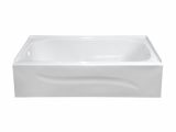 Alcove Bathtub Styles Style Selections 59 875 In White Acrylic Rectangular Left