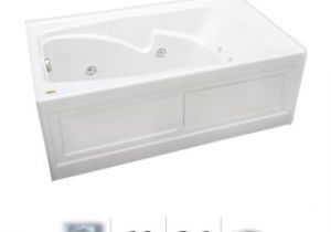 Alcove Bathtubs 60 X 36 Jacuzzi Cts6036wlr2hxw White 60" X 36" Cetra Three Wall