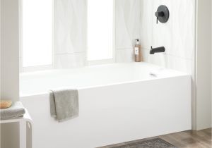 Alcove Bathtubs Images 60" Rolfe Acrylic Alcove Tub White Bathroom