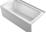 Alcove Bathtubs soaking Kohler Archer 60"x30"x19" Three Wall Alcove soaking Tub