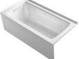 Alcove Bathtubs soaking Kohler Archer 60"x30"x19" Three Wall Alcove soaking Tub