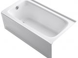 Alcove soaking Bathtub with Center Drain Kohler Bancroft Alcove 60" X 32" soaking Bathtub & Reviews