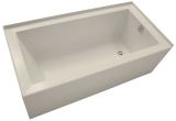 Alcove soaking Bathtub with Center Drain Mirabelle Mirsks6030rbs Biscuit Sitka 60" X 30" Acrylic