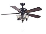 Amazon Ceiling Fans with Lights Warehouse Of Tiffany Cfl 8166bl Mirabelle Black 52 Inch 3 Light