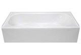 American Standard 54 Inch Bathtub Deluxe 54" X 27" soaking Bathtub Drain Location Left