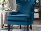 Anna Weathered Blue Accent Chair Lapis Accent Chair Blue by Homelegance