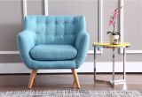 Anna Weathered Blue Accent Chair Modern Turquoise Fabric Accent Chair Omaha Nebraska Vig