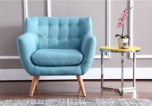 Anna Weathered Blue Accent Chair Modern Turquoise Fabric Accent Chair Omaha Nebraska Vig