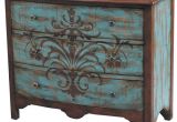 Anna Weathered Blue Accent Chair Shop Hand Painted Distressed Walnut and Blue Finish Accent