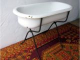 Antique Baby Bathtub Authentic Vintage Antique Baby Bathtub with Stand From Hungary