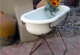 Antique Baby Bathtub On Stand Authentic Antique Baby Bathtub Tub Folding Stand From Hungary