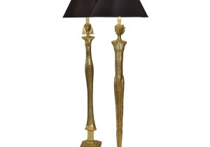 Antique Brass Floor Lamps Value Pair Of Figural Floor Lamps after Giacometti Alberto Giacometti