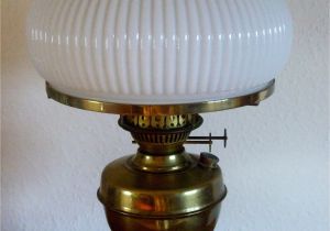 Antique Brass Oil Lamps Value Vintage Two Burner Oil Lamp Complete with Milk Glass Fluted Shade