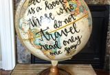 Antique Globe with Floor Stand Globe Number 4 Reads the World is A Book and Those who Do Not