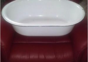 Antique Porcelain Baby Bathtub Large Vintage Antique Porcelain Enamel Baby Bath Tub Wash