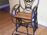 Antique Sewing Chair with Storage Custom Fabricated Chair Steampunk Cast Iron Sewing Machine Bases