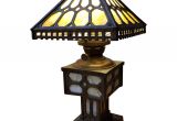 Antique Stained Glass Lamps for Sale Arts and Crafts Slag Glass and Iron Table Lamp for Sale at 1stdibs