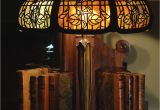 Antique Stained Glass Lamps for Sale Empire Lamp Co Trellis Morning Glory Slag Glass Lamp Lit Up