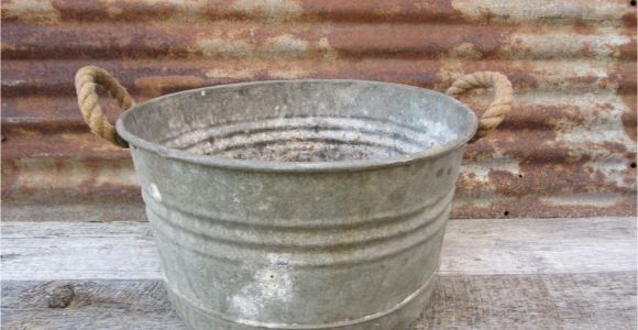 Antique Tin Bathtubs for Sale Antique Metal Galvanized Wash Bin Tub Rope Handles