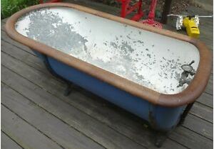Antique Tin Bathtubs for Sale Rare Vintage Antique Galvanized Metal Clawfoot Bathtub W