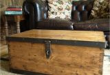 Antique Trunk Coffee Table Vintage Industrial Chest Storage Trunk Table Wwii Military Chest